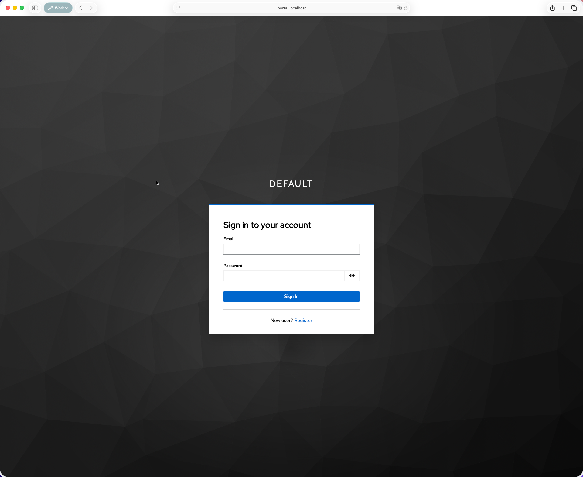 Platform Mesh Organisation Login