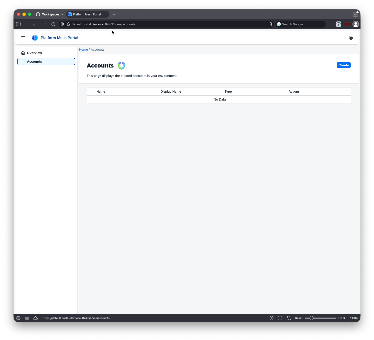 Platform Mesh Accounts