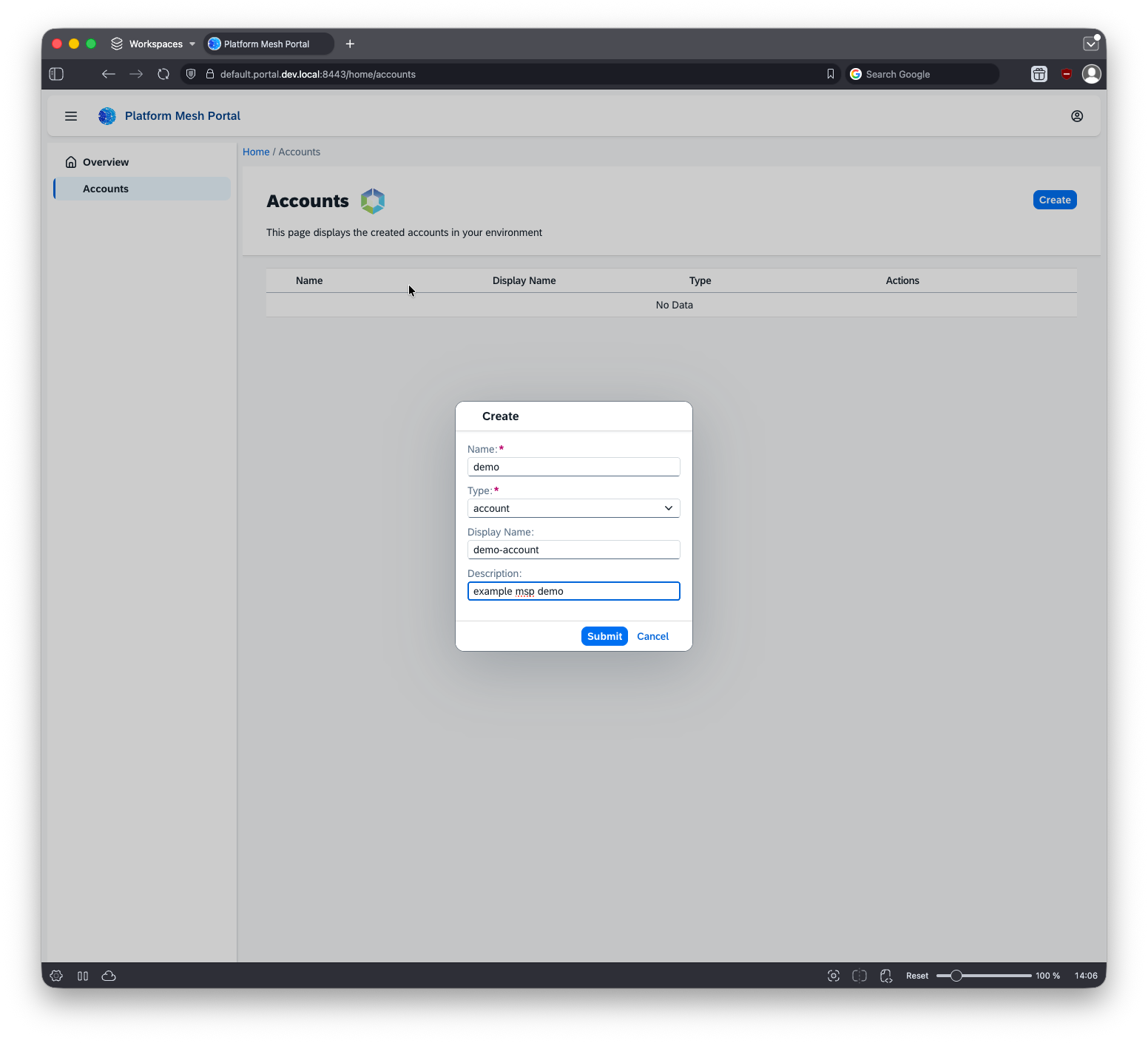 Platform Mesh Demo Account
