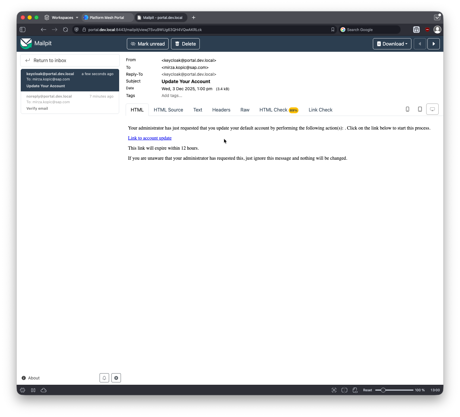 Platform Mesh Onboard Org Completed
