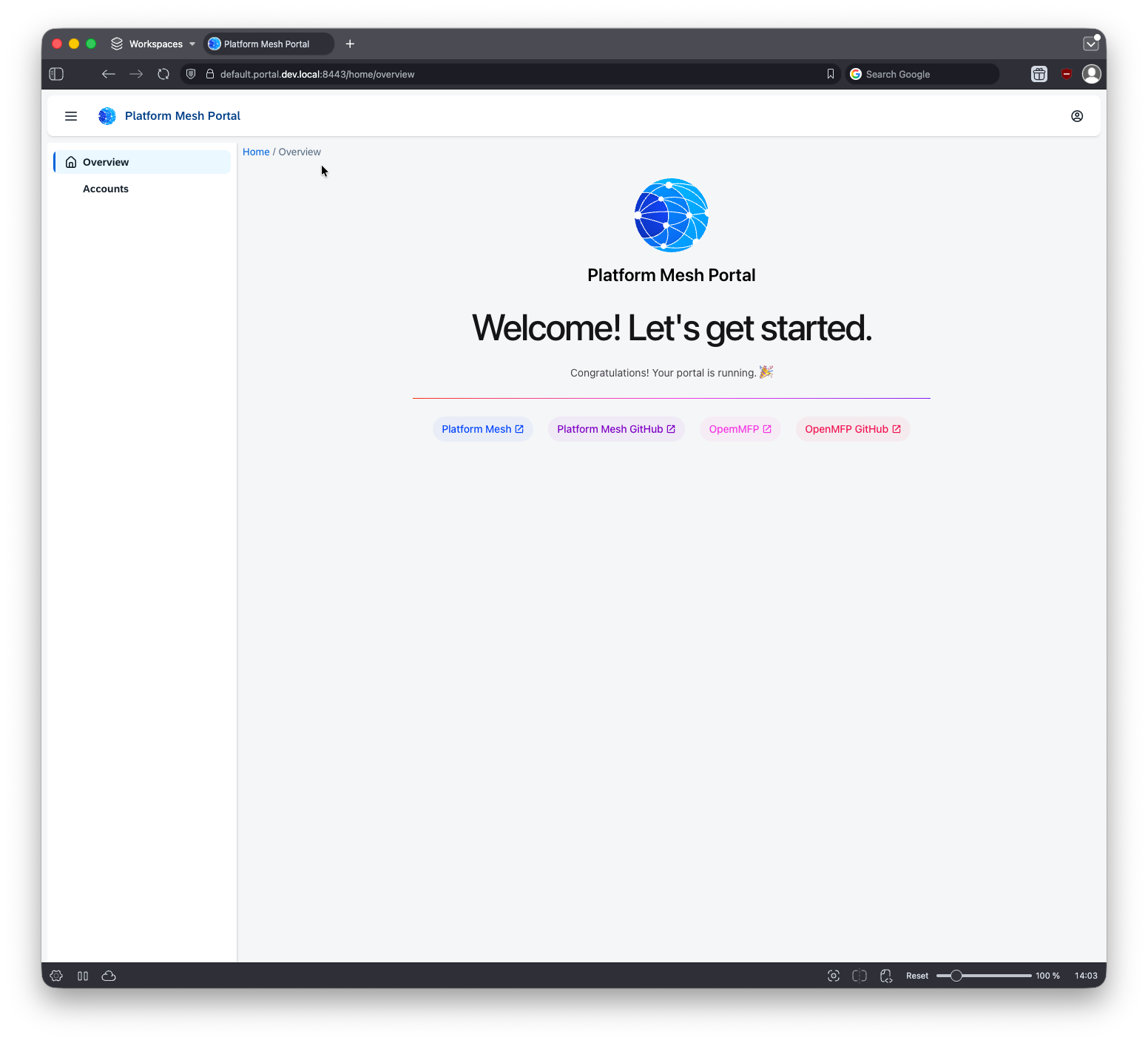 Platform Mesh Portal UI