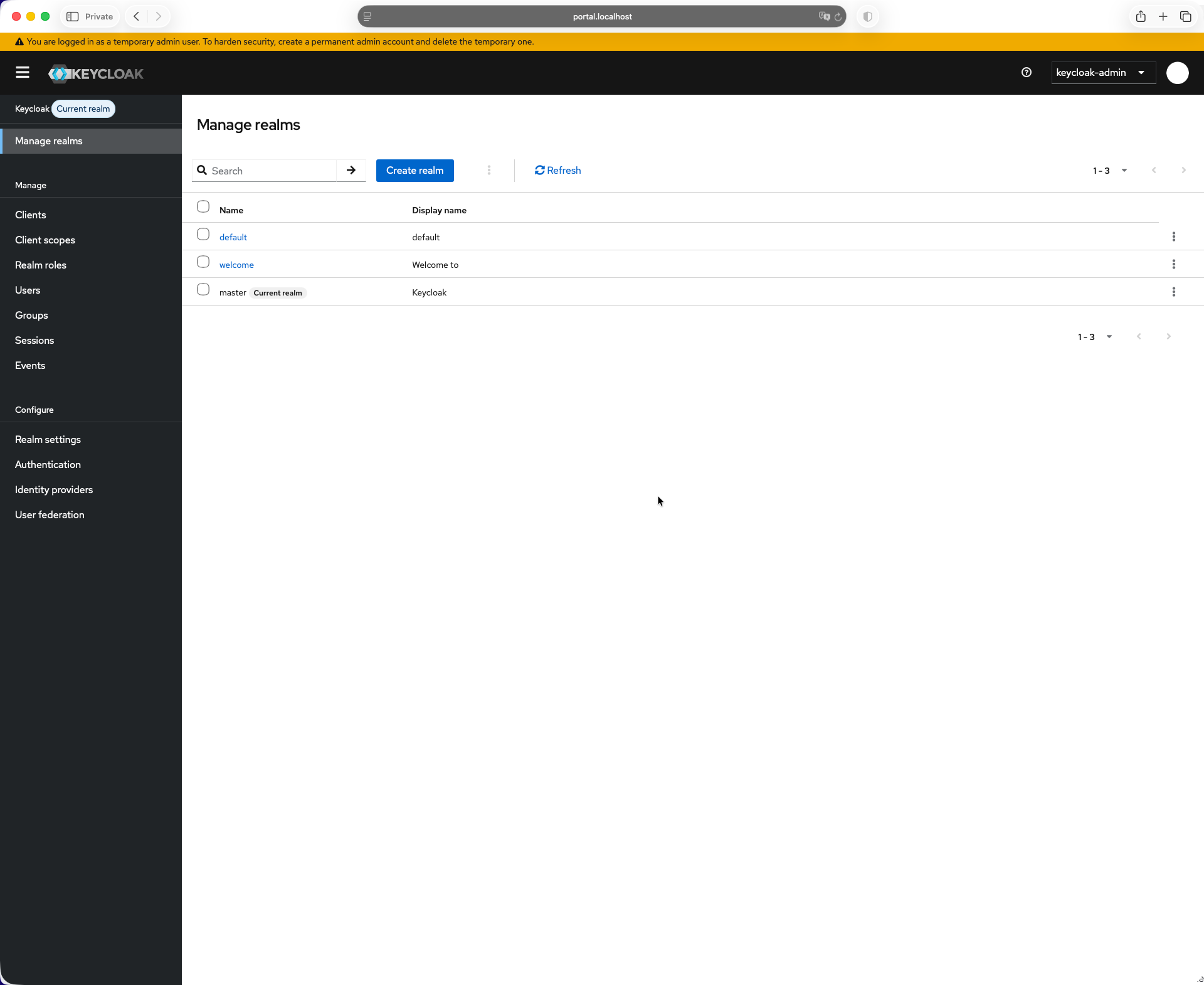 Keycloak Admin