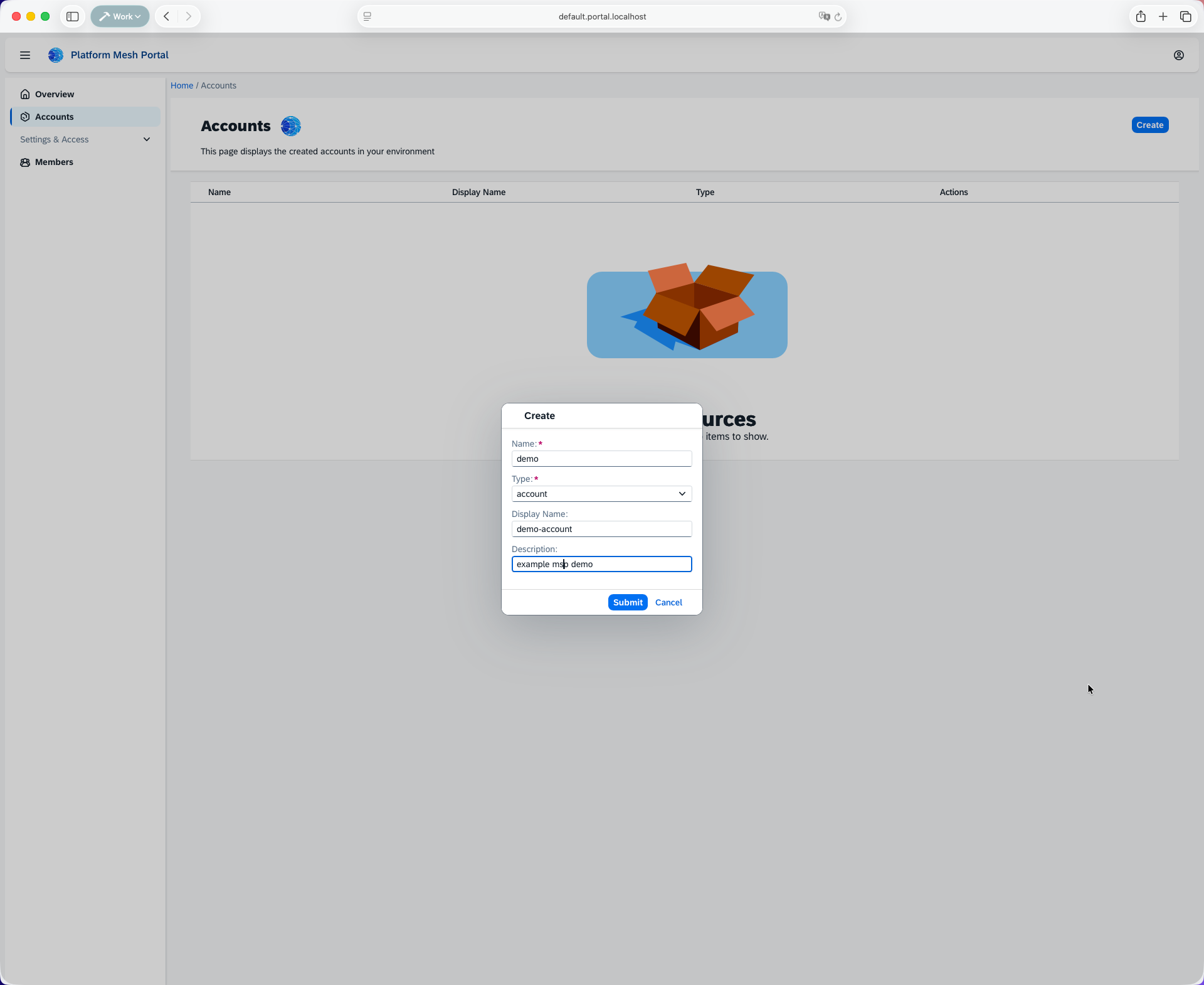 Platform Mesh Demo Account